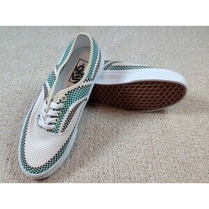 Vans Era Checkerboard Teal Beige Black Shoes Men’s 6.5 Women’s 8 NWOT